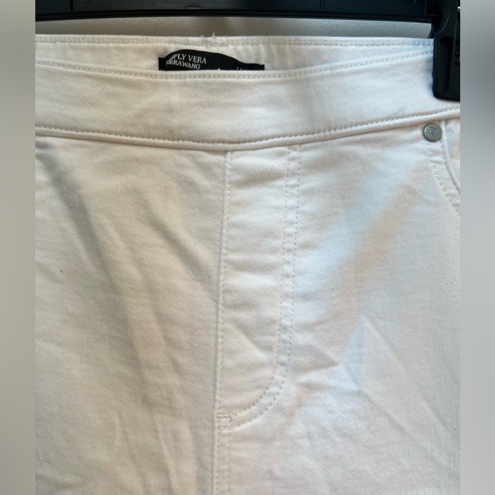 Simply Vera Vera Wang Denim Leggings white 1X - Picture 3 of 11